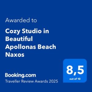 Booking.com Award to Cozy Studio Naxos
