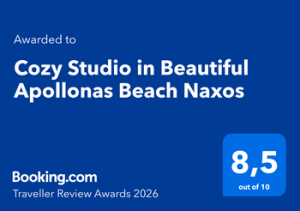 Booking.com Award to Cozy Studio Naxos